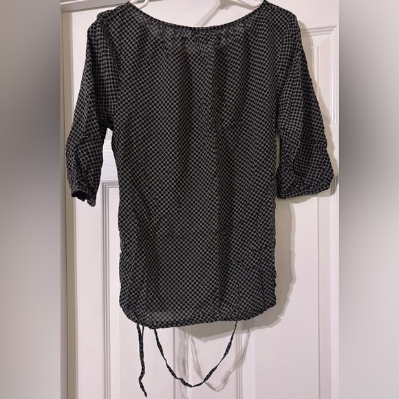 Black Patterned Blouse - Picture 2 of 2